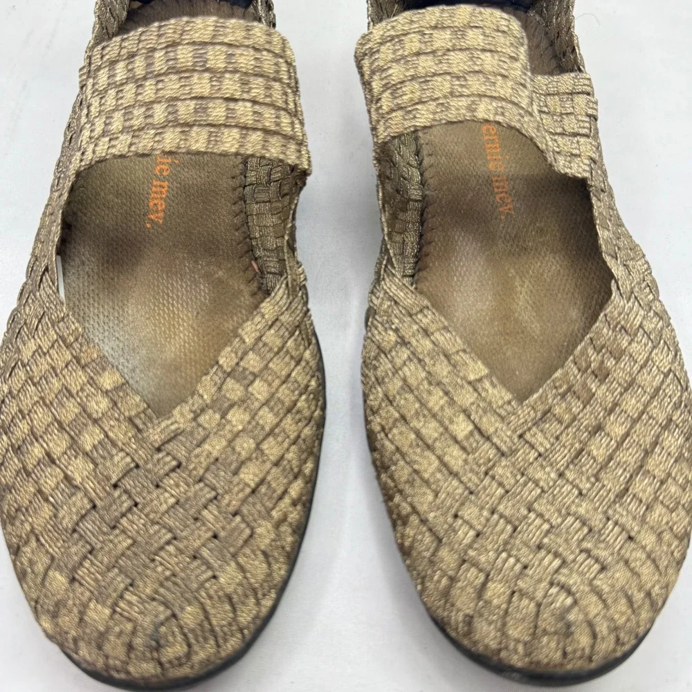 Bernie Mev Mary Jane Shoes Womens 41 Bronze US‎ 10 Woven casual earthy